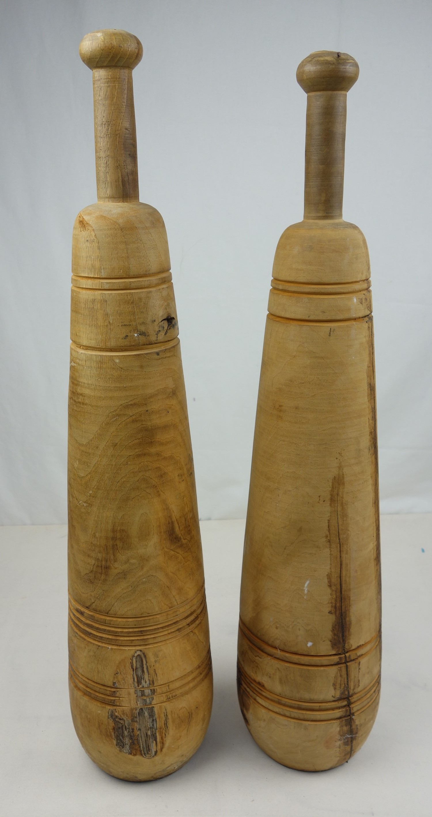 Clubs (locally called mil) used in a modern zurkhaneh in Iran (TRC 2017.3043a b).