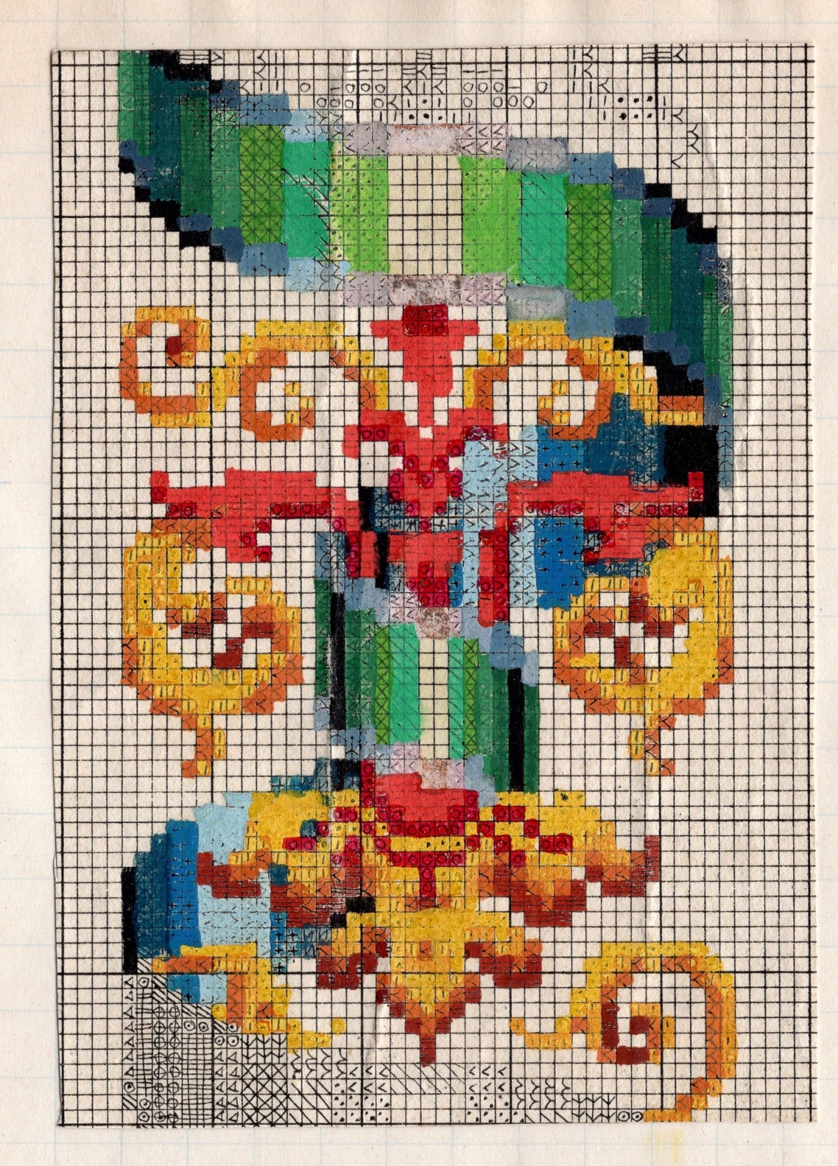 Berlin work chart from the Netherlands, mid-19th century.