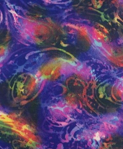 Printed cloth sample with paisley motifs, European, 20th century..