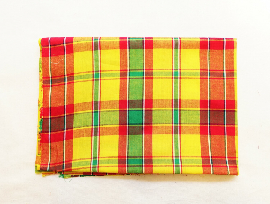 Stretch of cotton, so-called Madras cloth, bought in the Netherlands, 2022.