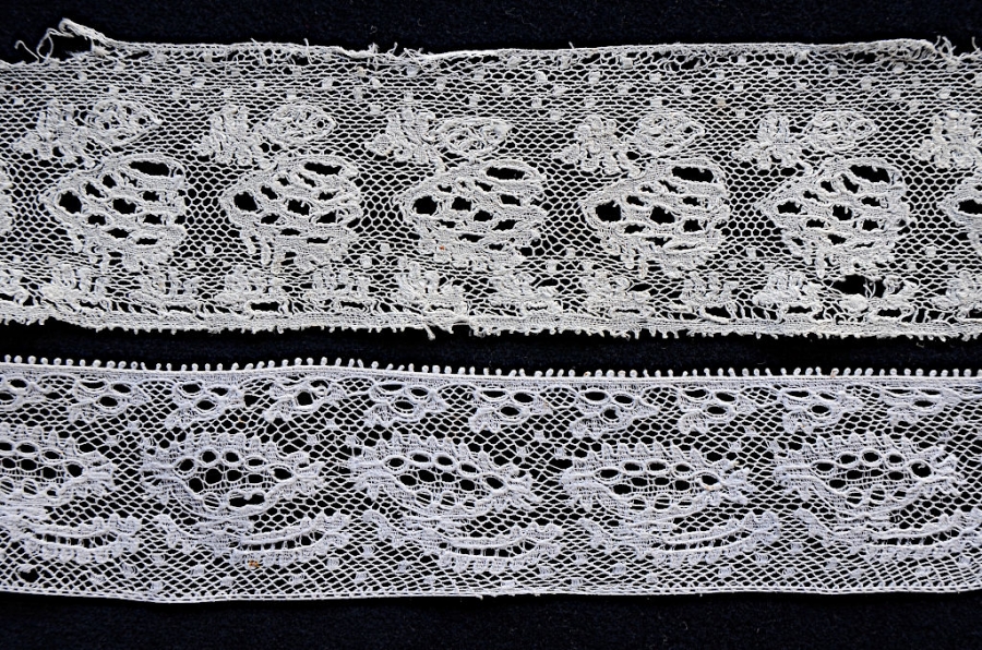 Two lace bands. Top: TRC 2018.3173, bottom: TRC 2014.0921.