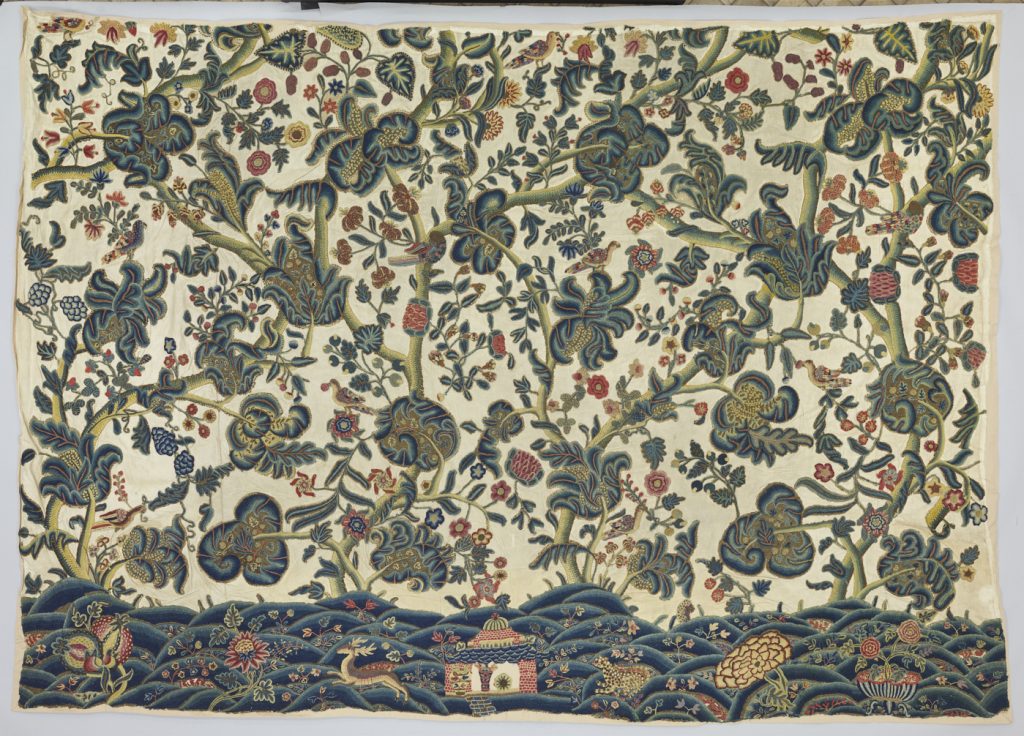 17th century embroidery from Aston Hall, Birmingam. Copyright Birmingham Museums.