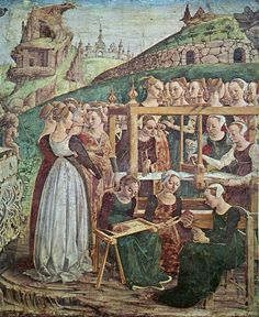 Detail of Francesco del Cossa's Triumph of Minerva.