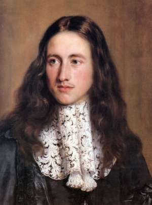 Portrait of a young man from the Chigi family, wearing a Gros Point de Venice cravat, by Jacob Ferdinand Voet (c. 1639 - 1689).