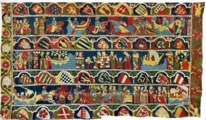 Tristan embroidery, convent of Wienhausen, c. AD 1300, Germany.