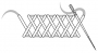 Schematic drawing of the closed herringbone stitch.