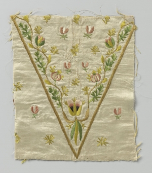 Embroidered Silk from The Netherlands, Late Seventeenth Century