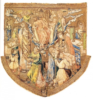 Hood of a 15th century or nu&eacute; cope, The Netherlands.