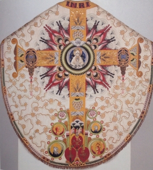 Embroidered cope in the Treasury of the Dom of M&uuml;nster, Germany. Presented in 1923.