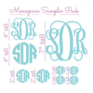 Commercial monogram sampler kit.