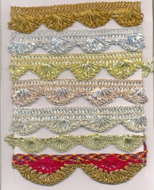 Modern Indian gota lace border.