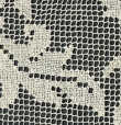 Piece of filet lace, made with a form of linen stitch.