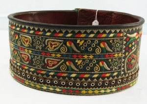 Man's leather belt from Hungary, mid-20th century.