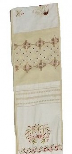 Detail of a pronkrol sampler of almost 9 m long, worked by Anna Bennink in the Netherlands in 1905/1906