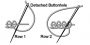 Schematic drawing of the detached buttonhole stitch.