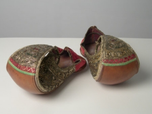 Slippers allegedly owned by Tipu Sultan.