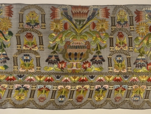 Example of buratto lace, 17th century, Italy.