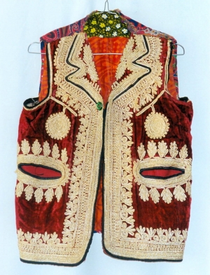 Embroidered waistcoat from Afghanistan, late 20th century.