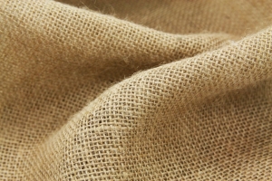 Burlap cloth.