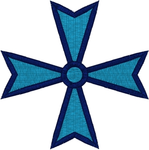 Maltese cross embroidery design.
