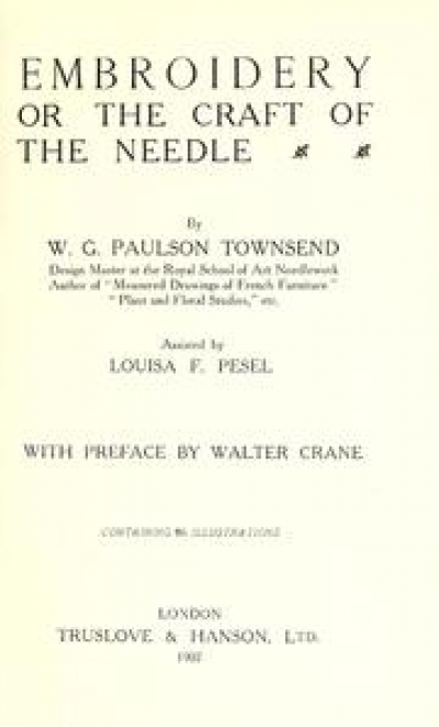Cover of Townsend's 'Embroidery or the Craft of the Needle', 1899.