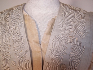 Early 20th century woollen suit jacket with soutache embroidery.