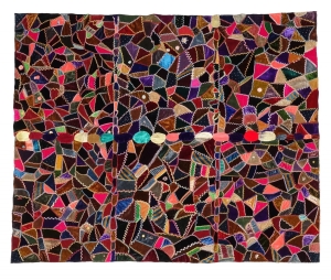 A late 19th century crazy quilt from the USA.