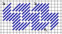 Schematic drawing of a Byzantine stitch.
