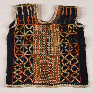 A Wodaabe embroidered woman's top from Niger, late 20st century.