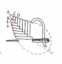 Schematic drawing of the fishbone stitch