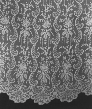 Machine embroidered net lace, Germany/Switzerland, late 19th century