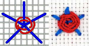Schematic drawing of a spider's web.