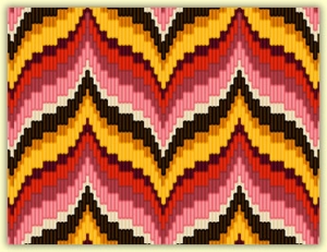Example of a bargello / Florentine work pattern.