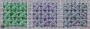 Three variants of the rice stitch.