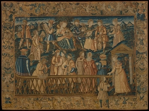 Embroidered picture "The Garden of False Learning". France, second half 16th century.