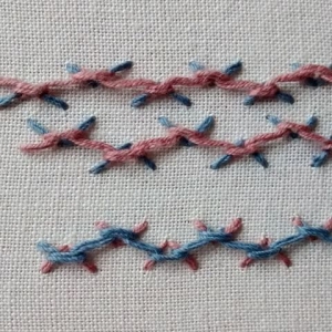 The raised chevron stitch.