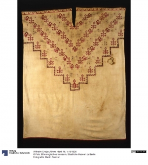 Embroidered man's shirt from Peru, (late) 19th century.