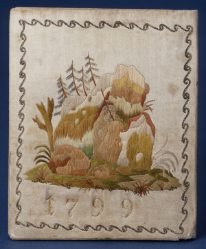 Book cover from the USA, dated 1799.