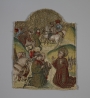 Early 15th century or nu&eacute; embroidered panel repesenting Saint Martin and the Repentant Horsemen.