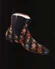 Pair of embroidered half-boots from England, mid-19th century.
