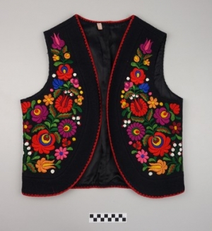 Hungarian woman's waistcoat, late 20th century, Matyo style.