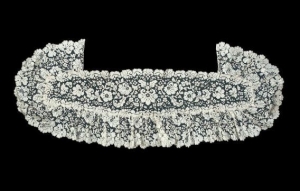 A blonde lace mantilla, Spain.