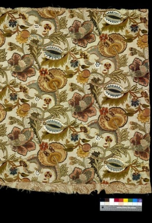 Panel of Leek embroidery worked by Frances Mary Templeton, 1892.