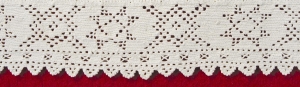 Example of Syede Hedeboblonde (Hedebo edge).