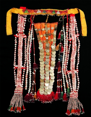 Woman's faceveil (burqa) from the southern Sinai, Egypt, second half 20th century.