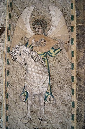 The lute playing angle on the Steeple Aston cope