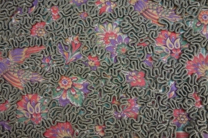 Sample of 1930's printed and couched material, probably French.
