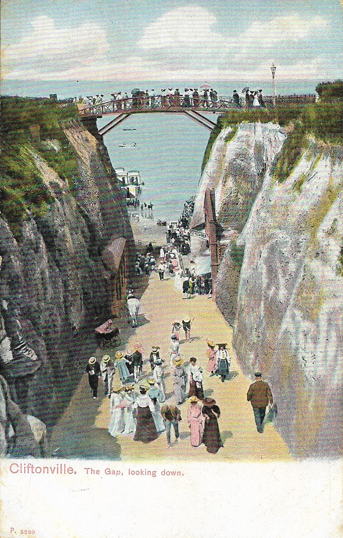 Fashionable promenaders in Cliftonville, Margate, UK, c. 1900. Collection of the author.