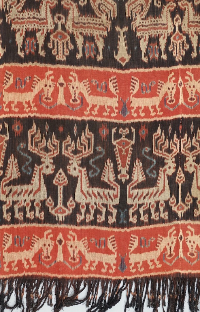 Hand woven ikat cloth from East Sumba, Indonesia, early 20th century (TRC 2000.0085).
