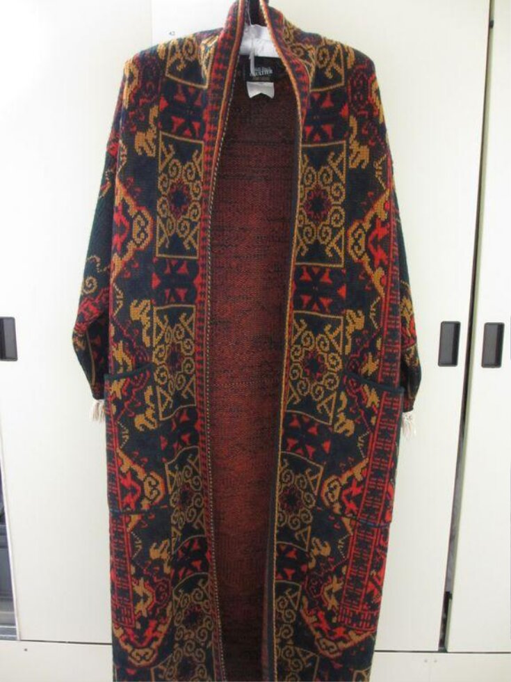 Coat designed by Jean Paul Gautier, based on Persian carpet (V&A 2012FL1677).